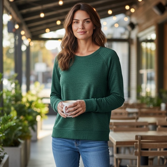 Threads 4 Thought Sweaters - Threads 4 Thought Green Knit Top